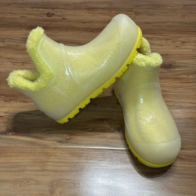 UGG RAINCLOUD CLEAR WATERPROOF RUBBER WOOL LINED YELLOW BOOTS US 10 / EUR 41 - Image 1 of 4