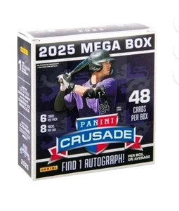 2025 Panini Crusade Baseball Mega box 8 Sealed Packs - Picture 1 of 3