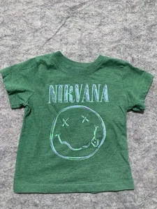 Nirvana Kleinkind Jungen Mädchen Kurzarm klassisch Smiley T-Shirt grün 18 Monate 0767 - Bild 1 von 9