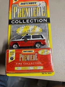 Matchbox Premiere Collection, Jeep Cherokee Fire Chief 1/64 Scale - Picture 1 of 4