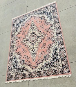 Wool Rug 720 Multicolor Kirman Rose 8x11’6”ft Oriental Rug Machine Woven in USA - Picture 1 of 5