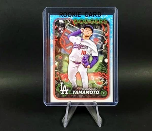 Yoshinobu Yamamoto Rookie 2024 Topps Holiday Winter Parallel RC Dodgers - Picture 1 of 7