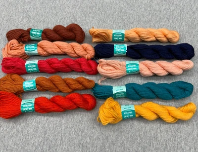 Bucilla Persian Needlepoint + Crewel 100% Virgin Wool Yarn 10 Assorted Colors - Image 1 of 4