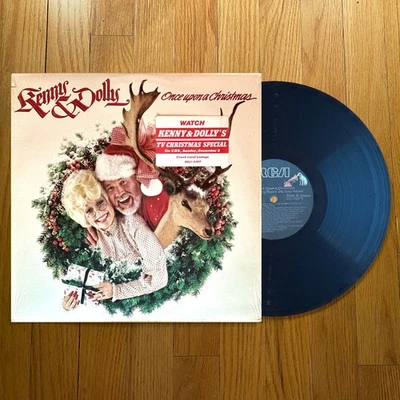 KENNY ROGERS and DOLLY PARTON Once Upon a Christmas VINYL LP RECORD         1223 - Image 1 of 4