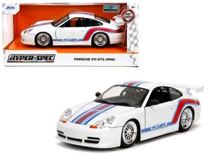 2004 Porsche 911 GT3 996 - Hyper-Spec 1/24 Scale Diecast Model by Jada - WHITE - Picture 1 of 9
