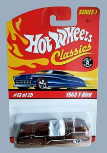 2005 Hot Wheels 1963 FORD T-BIRD Classics Series 1 Spectraflame Oro Scuro #3/25 - Foto 1 di 11
