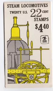 Scott #BK163 (2366a) Steam Locomotives Complete Booklet of 20 Stamps - MNH - Picture 1 of 2