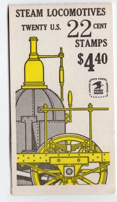 Scott #BK163 (2366a) Steam Locomotives Complete Booklet of 20 Stamps - MNH - Image 1 of 2