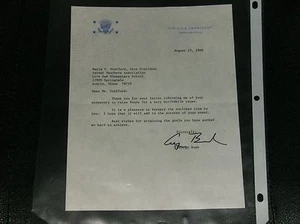 GEORGE HW SIGNIERTER BRIEF. VIZEPRÄSIDENT - Bild 1 von 2