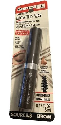 Gel para cejas Rimmel London Brow This Way 0,17 oz - 002 marrón medio NUEVO auténtico Foto 1 de 2