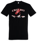 Crit Hit T Shirt Geek Nerd Fun Dinosaurs Pc Rpg Mmorpg Gamer Gaming Dices Dice