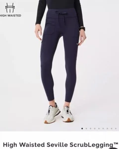 EUC FIGS High Waisted Seville ScrubLegging™ WOMENS NAVY BLUE XXL $98 - Picture 1 of 12
