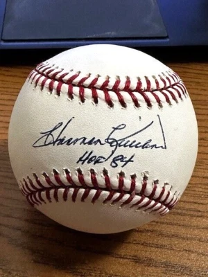 HARMON KILLEBREW SIGNED AUTOGRAPHED OML BASEBALL!  Twins!  "HOF 84"! - Image 1 of 2