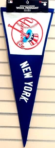 New York Yankees Wool Embroidered Pennant Banner 13"x32" - Picture 1 of 1