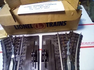 LIONEL 142 SUPER O MANUAL TRACK SWITCHES 1958 EXPRESS OB UNUSED - Picture 1 of 14