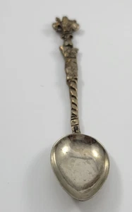 Vintage Ornate SILVER TONE METAL SPOON FLEUR-DE-LIS Signed ITALY - Picture 1 of 7