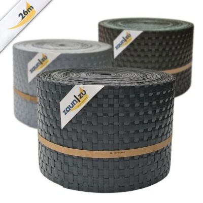 Sichtschutzstreifen zaun|zu RATTAN 26m Rolle Zaunblende für Doppelstabmattenzaun - Bild 1 von 4