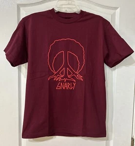 Camiseta Gnarly Skull Tree Peace Mediana Algodón Granate Talla M (T42) - Imagen 1 de 5