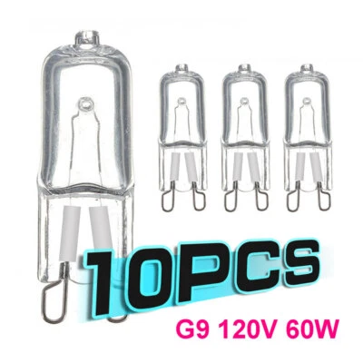 10 PCS G9 120V Light 60W Bulb T4 Bi-Pin base Dimmable 2700K USAA Warm White ++ - Image 1 of 4