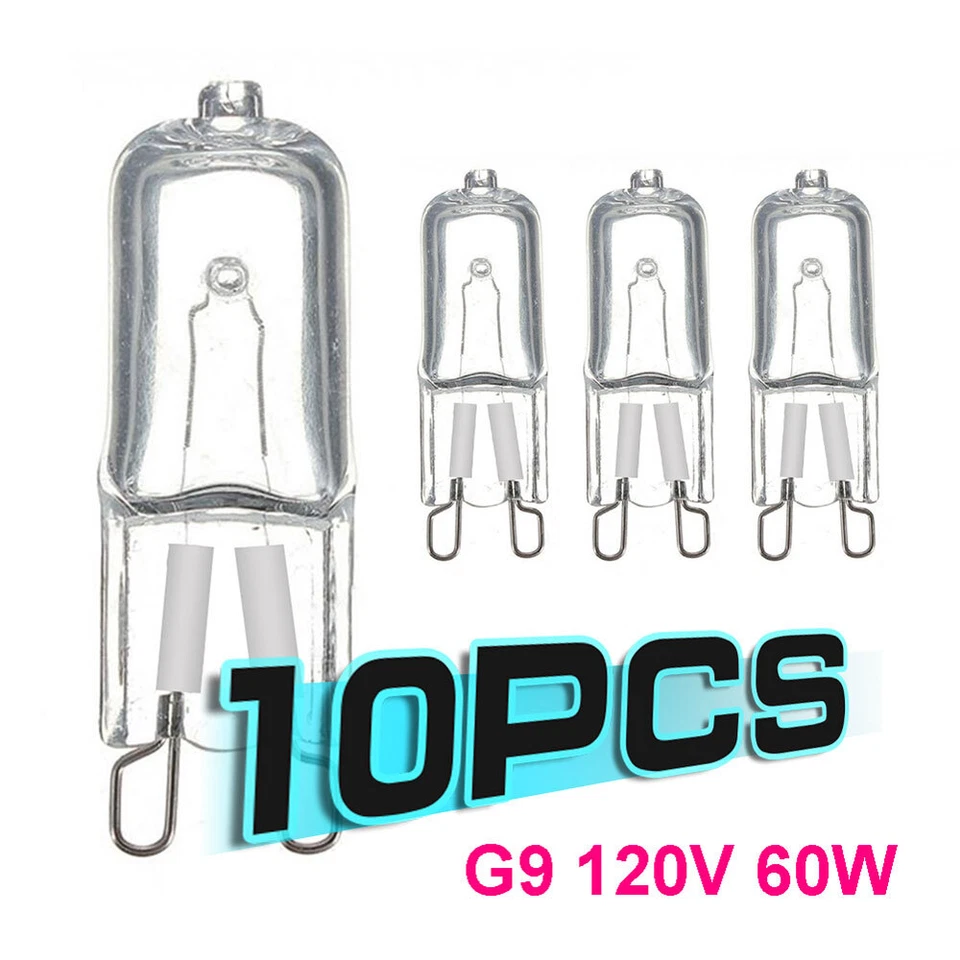 10 PCS G9 120V Light 60W Bulb T4 Bi-Pin base Dimmable 2700K USAA Warm White ++ - Image 1 of 4