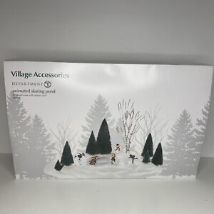 Department 56 Village Animated Skating Pond NEVER USED