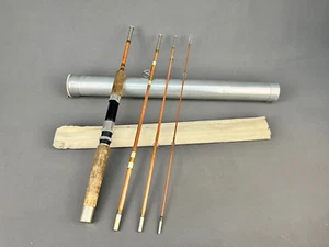 Vintage 6.5' Wright & McGill Fiberglass 4pc Fishing Fly BEANS PACK ROD + Tube - Picture 1 of 13