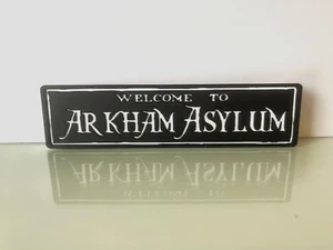 Welcome to Arkham Asylum Logo Batman Gotham City Psychiatric Hospital Joker Cat - Picture 1 of 1