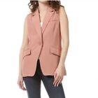 Nwt Women Avec Les Filles Relaxed Fit Oversized Vest Jacket Mauve Pink Large