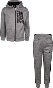 Nike Boys Size 6 Set Therma Dri-FIT Grey/Black Zip Jacket & Pants 86G806-G9Y NWT - Picture 1 of 12