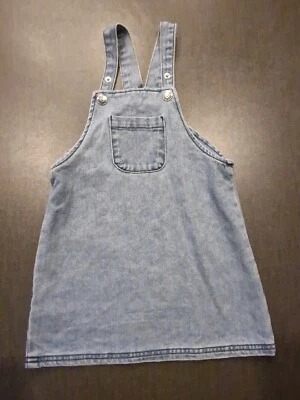 girls 2-3 years light denim style dress dungaree skirt pinafore clothes next d - Image 1 of 4