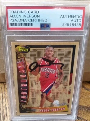 PSA Slabbed 1996 Topps Youthquake Allen Iverson Rookie RC Autograph Signed Card - Image 1 of 4