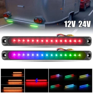 2PCS 10inch Truck Trailer Light Bar 15LED Stop Turn Tail Brake Lights Strip Lamp - Picture 1 of 10