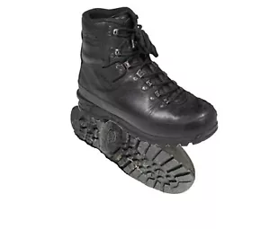 Meindl Mountain Bund Boots Black Leather Goretex Lined German Military Issue - Picture 1 of 1