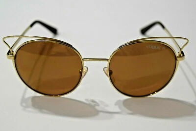 Vogue Gold Brown Mirrored Polarized VO4048-S 848/2T 52-18-135 Sunglasses - Image 1 of 4