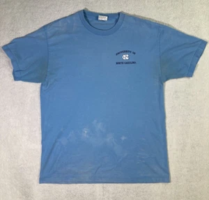 North Carolina Tar Heels T Shirt Adult L white Short Sleeve TCX Apparel *stained - Picture 1 of 16