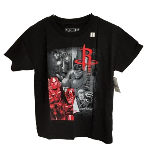 Camiseta de manga corta Fifth Sun Youth Houston Rockets Avengers, negra Foto 1 de 1