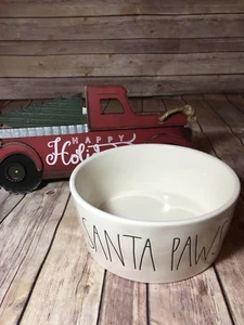 New! Rae Dunn by MAGENTA Christmas "SANTA PAWS" Extra Large Dog Bowl. (T) - Picture 1 of 7