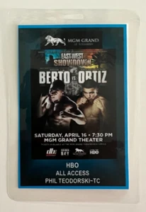 Andre Berto Victor Ortiz Press Pass Boxing Media Credential 4/16/11 Ticket - Picture 1 of 8