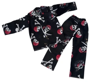 Robert Tonner Wilde Betsy McCall Puppenset Outfit Pyjama PJs Piratenschädel schwarz - Bild 1 von 2