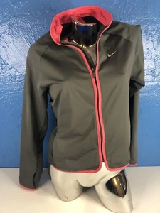 NIKE Girls Pink Gray Yellow Zip Up Jacket Size XL 13-15 Years Old  - Picture 1 of 4