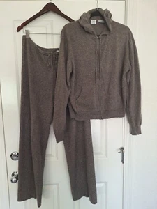 TSE Cashmere Knit Set Grey Cardigan & Pants 2 Pieces Womens XL - Picture 1 of 9