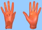 NEW WOMENS size 9 or 3XL GENUINE ORANGE LAMBSKIN LEATHER DRIVING GLOVES