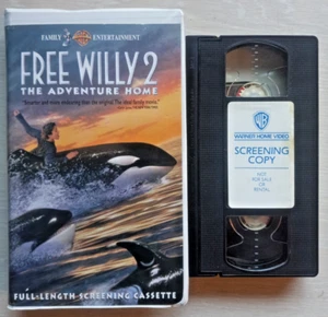Free Willy 2: The Adventure Home VHS - SCREENING COPY DEMO CASSETTE - Picture 1 of 9