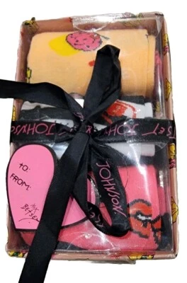 Betsey Johnson розовый черный озорной изящный 3 пары новинка Crew носки новый - Изображение 1 из 3