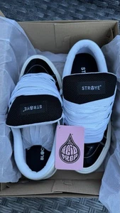 Straye Logan Puff Men's 10.5 Skate Shoes SLG1555 Black White Flame Sneakers NEW - Picture 1 of 7