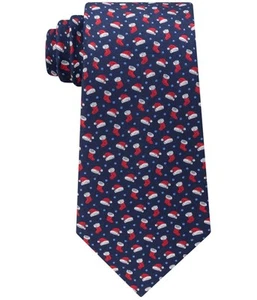 Tommy Hilfiger Mens Santa Chic Self-tied Necktie, Blue, One Size - Picture 1 of 1