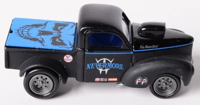 Johnny Lightning Black / Blue 1941 Willys Pickup Hot Rod Nevermore Loose Car - Image 1 of 4