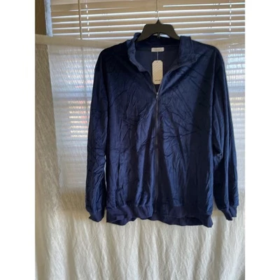 Chaqueta Top COOFANDY Azul Marino Cremallera Completa Manga Larga Talla XXL Foto 1 de 3