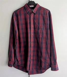 GANT Poplin Shirt Mens XL Red Check Long Sleeve Button 100% Cotton Regular Fit - Picture 1 of 6