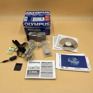 Olympus Camedia C-830L 1.3 MP Compact Digital Camera Silver Boxed *Working* - Picture 1 of 21
